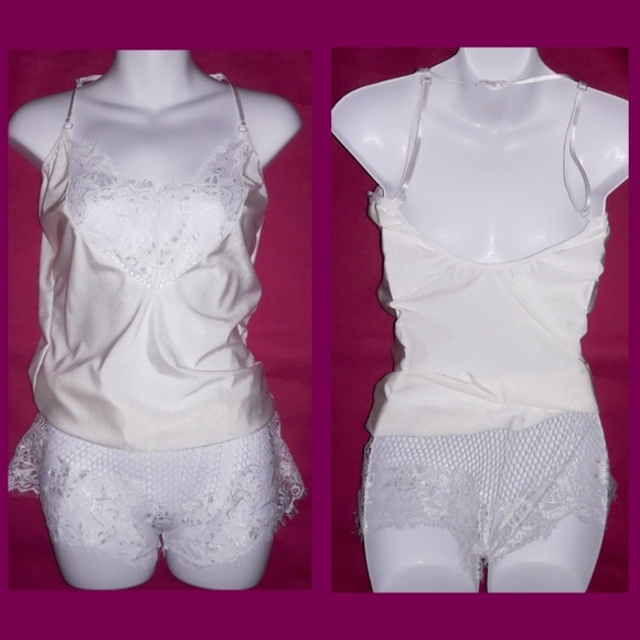 White Blousy Eyelash Lace Mesh Romper - Picture 2 of 4